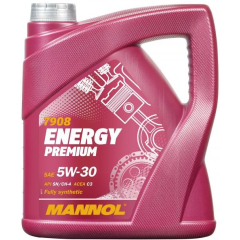 Моторное масло 5W30 синтетическое MANNOL Energy Premium 4 л 