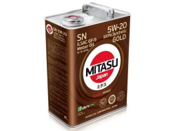 Моторное масло 5W20 синтетическое MITASU Gold SN 4 л 