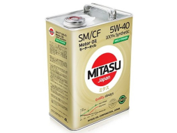 Моторное масло 5W40 синтетическое MITASU Moly-Trimer SM/CF 4 л 
