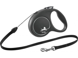 Поводок-рулетка для собак FLEXI Black Design трос