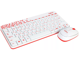 Комплект беспроводной клавиатура и мышь LOGITECH MK240 Nano White 