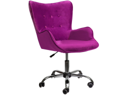 Кресло компьютерное AKSHOME Bella велюр фиолетовый 
