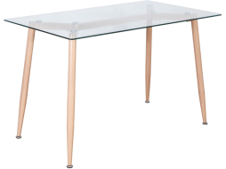 Стол кухонный AKSHOME Gerda стекло/металл 120x70x75 см 