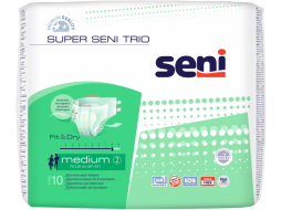 Подгузники для взрослых SENI Super Trio 2 Medium 75-110 см 10 штук 