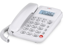 Телефон домашний проводной TEXET TX-250 белый