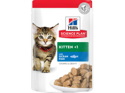 Влажный корм для котят HILL'S Science Plan Kitten океаническая рыба пауч 85 г (52742211305)