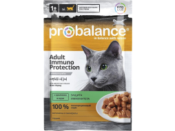 Влажный корм для кошек PROBALANCE Immuno Protection кролик в соусе пауч 85 г (4640011980821)