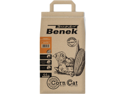 Наполнитель для туалета кукурузный комкующийся SUPER BENEK Corn Cat