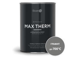Эмаль кремнийорганическая термостойкая ELCON Max Therm графит 0,8 кг