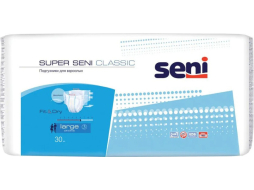 Подгузники для взрослых SENI Super Classic 3 Large 100-150 см 30 штук (5900516695651)