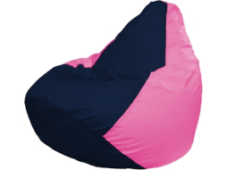 Кресло-мешок FLAGMAN Груша Макси темно-синий/розовый 
