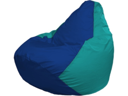 Кресло-мешок FLAGMAN Груша Мега синий/бирюзовый 