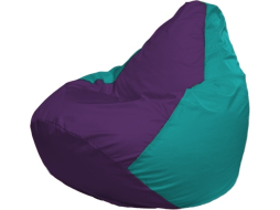Кресло-мешок FLAGMAN Груша Макси фиолетовый/бирюзовый 