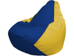 Кресло-мешок FLAGMAN Груша Мини синий/желтый 