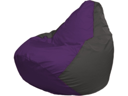 Кресло-мешок FLAGMAN Груша Макси фиолетовый/темно-серый 