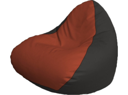 Кресло-мешок FLAGMAN Relax экокожа красный/черный 