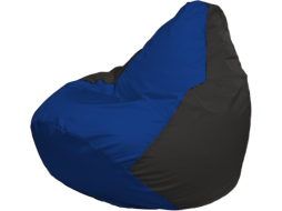 Кресло-мешок FLAGMAN Груша Мега синий/черный 