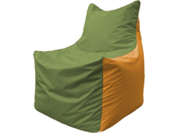 Кресло-мешок FLAGMAN Fox оливковый/оранжевый 