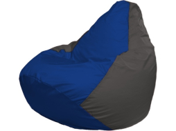 Кресло-мешок FLAGMAN Груша Мега синий/темно-серый 