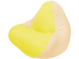Кресло-мешок FLAGMAN Relax желтый/светло-бежевый 