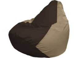 Кресло-мешок FLAGMAN Груша Мега коричневый/темно-бежевый 