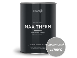 Эмаль кремнийорганическая термостойкая ELCON Max Therm серебристая 0,8 кг