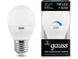 Лампа светодиодная E27 GAUSS Globe-dim
