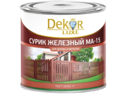 Сурик железный DEKOR МА-15 красно-коричневый 1,8 кг