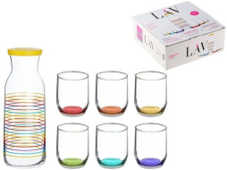 Набор 1 кувшин 1,2 л + 6 стаканов 0,315 л LAV Rainbows 