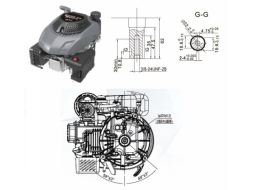 Двигатель в сборе для газонокосилки ECO LG-633 