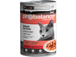 Влажный корм для кошек PROBALANCE Active консервы 415 г (4640011982221)