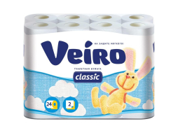 Бумага туалетная VEIRO Classic 24 рулона (4607075792982)