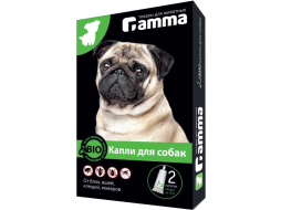 Биокапли от блох и клещей для собак GAMMA 2 пипетки 