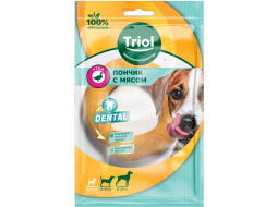 Лакомство для собак TRIOL Dental Пончик жевательный утка 10 см 