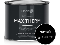 Эмаль кремнийорганическая термостойкая ELCON Max Therm черная 0,4 кг 