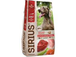 Сухой корм для собак SIRIUS Adult мясной рацион 20 кг (4602009946691)