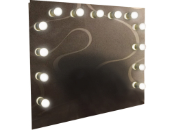 Зеркало для ванной с подсветкой КОНТИНЕНТ Гримерное Антураж 900х700 