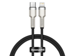 Кабель BASEUS CATLJK-01 Cafule Series Metal Data Cable Type-C to Lightning 20W 0.25m Black