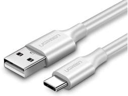 Кабель UGREEN US287-60120 USB-A 2.0 to Type C 3A силиконовый 0.5 White