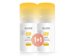 Дезодорант шариковый BABE Laboratorios Deodorant 24h Twin Pack 50 мл 2 штуки (8436571631435)