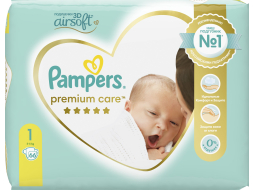 Подгузники PAMPERS Premium Care 1 Newborn 2-5 кг 66 штук (8006540527382)
