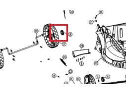 Крышка колеса заднего для газонокосилки WORTEX LM3816 (8.41.1578)