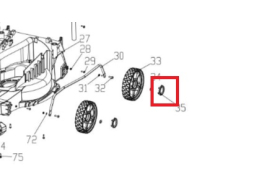 Крышка колеса для газонокосилки WORTEX CLM3336 (8.41.1188)