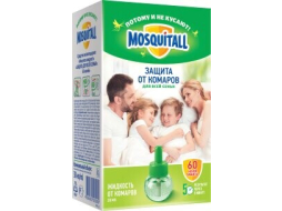 Жидкость от комаров для электрофумигаторов MOSQUITALL Защита для всей семьи 60 ночей 30 мл 
