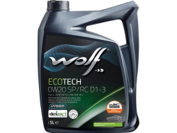 Моторное масло 0W20 синтетическое WOLF EcoTech SP/RC D1-3 5 л 