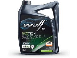 Моторное масло 5W30 синтетическое WOLF EcoTech SP/RC D1-3 5 л 