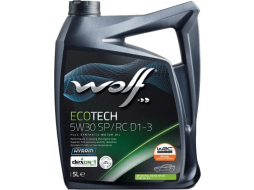 Моторное масло 5W20 синтетическое WOLF EcoTech SP/RC D1-3 5 л 