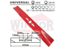 Нож для газонокосилки 40 см универсальный WINZOR ZCD M002 