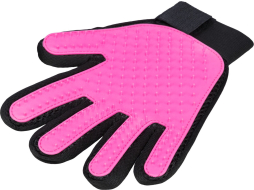 Перчатка массажная для животных TRIXIE 24х16 см розовый/черный 