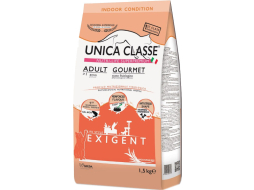 Сухой корм для кошек UNICA Classe Adult Gourmet Exigent лосось 1,5 кг (8001541007178)